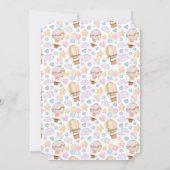 Baby shower van het Hot Air Ballon Waterverf Patte Kaart (Achterkant)