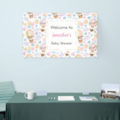 Baby shower van het Hot Air Ballon Waterverf Patte Spandoek (Beurs)