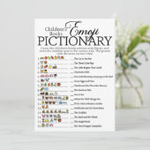 Baby shower van het kinderboek Emoji Pictionary Kaart (Staand voorkant)