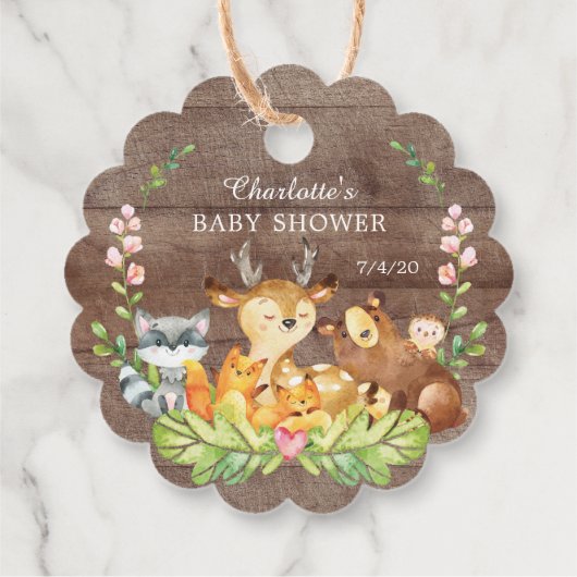 Baby shower van het Label Favor Gift (Achterkant)