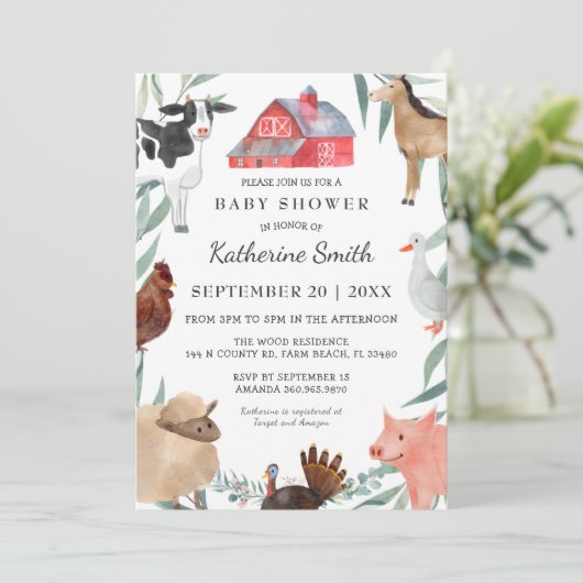 Baby shower van het landschap van de klap op de Bo Kaart (Staand voorkant)