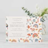 Baby shower van het lenteslag-wolkenpatroonpatroon bedankkaart (Staand voorkant)