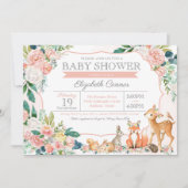 Baby shower van het liefdadig bosbos kaart (Voorkant)
