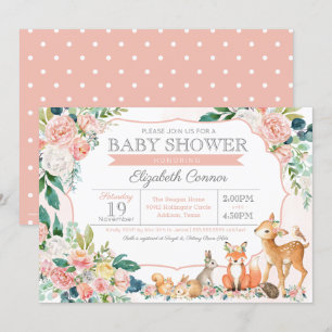 Baby shower van het liefdadig bosbos kaart