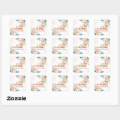 Baby shower van het liefdadig bosbos vierkante sticker (Vel)