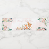 Baby shower van het liefdadig bosbos waterfles etiket (Enkel label)