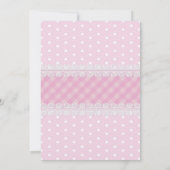 Baby shower van het liefje Pink Gold Lace Elephant Kaart (Achterkant)