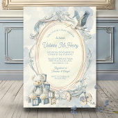 Baby shower van het lijst van Toile de Jouy Kaart