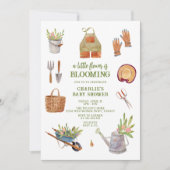 Baby shower van het Modern Waterverf Garden Party Kaart (Voorkant)