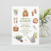 Baby shower van het Modern Waterverf Garden Party Kaart (Staand voorkant)