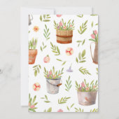 Baby shower van het Modern Waterverf Garden Party Kaart (Achterkant)