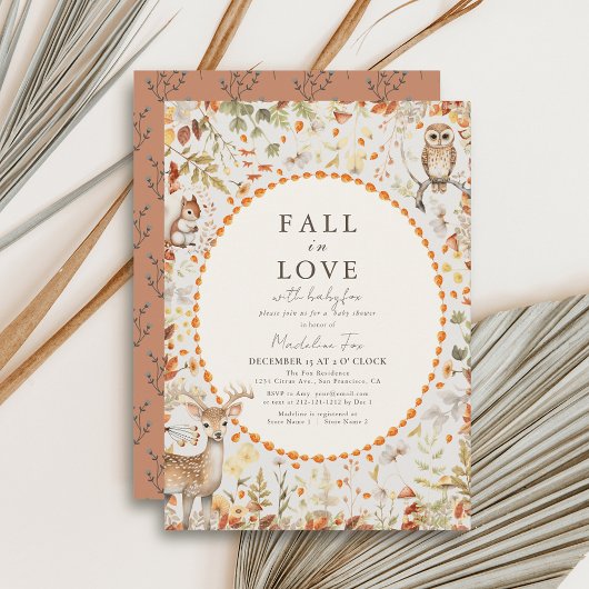 Baby shower van het Mushroom Forest bij Woodland A Kaart