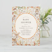 Baby shower van het Mushroom Forest bij Woodland A Kaart (Staand voorkant)