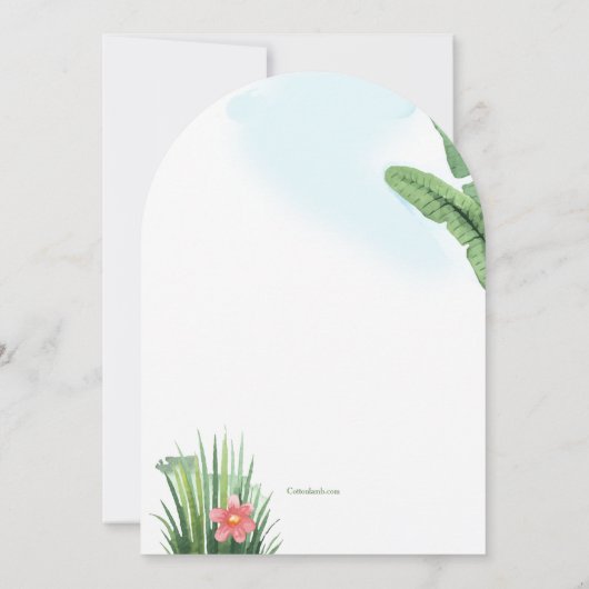 Baby shower van het nieuwe hoofdstuk kaart (Achterkant)