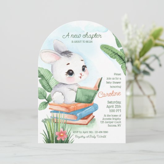 Baby shower van het nieuwe hoofdstuk kaart (Staand voorkant)