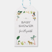 Baby shower van het Oerwoud Cadeaulabel (Voorkant)