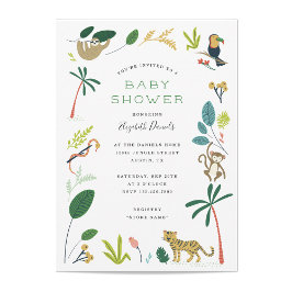 Baby shower van het Oerwoud Kaart
