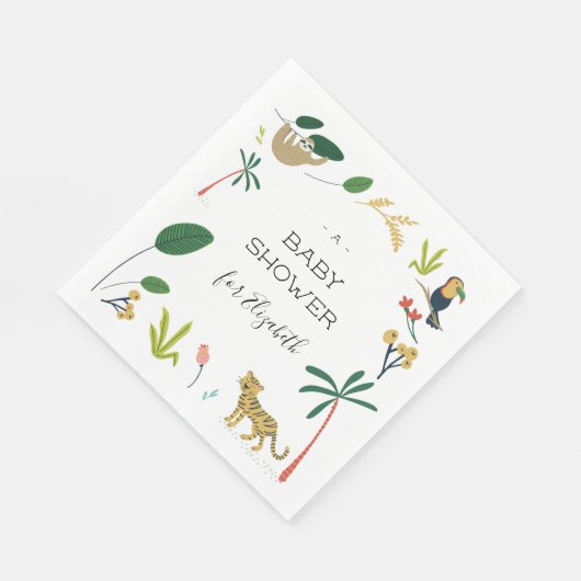 Baby shower van het Oerwoud Servet (Hoek)