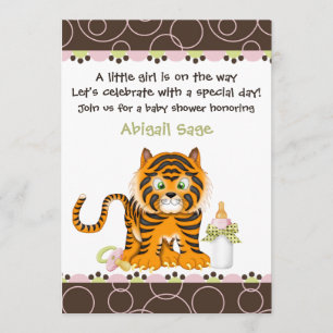 Baby shower van het Oerwoud Tiger Kaart