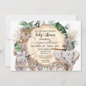 Baby shower van het Oerwoud van de Waterverf van S Kaart (Voorkant)