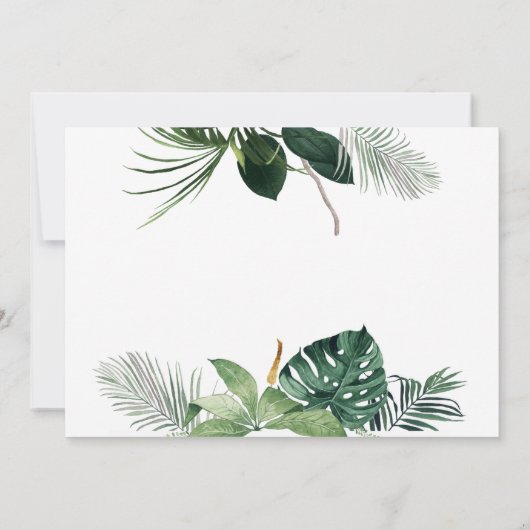 Baby shower van het Oerwoud van de Waterverf van S Kaart (Achterkant)