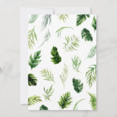 Baby shower van het Oerwoud van Greenery Safari Kaart (Achterkant)