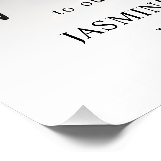 Baby shower van het paar gepersonaliseerde foto perfect poster (Hoek)