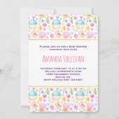 Baby shower van het patroon van de Waterverf van h Kaart (Voorkant)