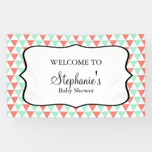 Baby shower van het patroon van het Koraal en van  Spandoek
