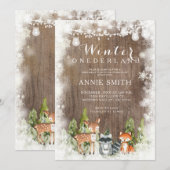 Baby shower van het Roesthout Winter Onederland An Kaart (Voorkant / Achterkant)