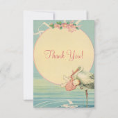  Baby shower van het Roze meisje Hartelijk dank Bedankkaart (Voorkant)