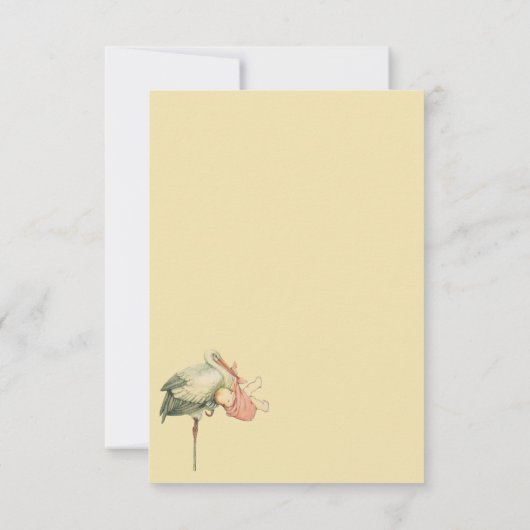 Baby shower van het Roze meisje Hartelijk dank Bedankkaart (Achterkant)