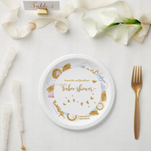 Baby shower van het thema kleine honingbijen papieren bordje