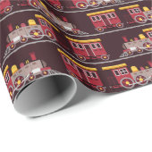 Baby shower van het treinverjaardagsfeestje cadeaupapier (Rol Hoek)
