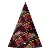 Baby shower van het treinverjaardagsfeestje feesthoedjes (Links)