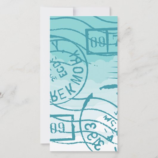 Baby shower van het vliegtuig bedankkaart (Achterkant)