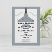Baby shower van het vliegtuig van de luchtmacht kaart (Staand voorkant)