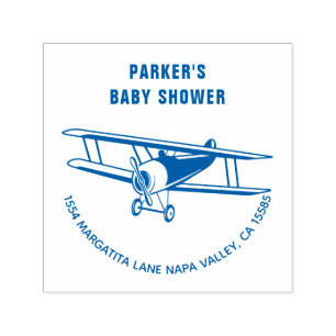 Baby shower van het vliegtuig zelfinktende stempel