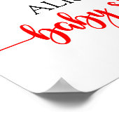 Baby shower van het welkomstbord van Kerstmis Poster (Hoek)