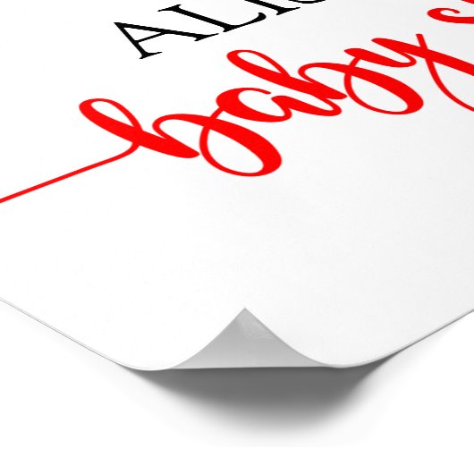 Baby shower van het welkomstbord van Kerstmis Poster (Hoek)