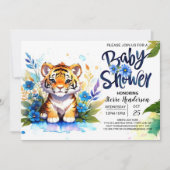 Baby shower van het wilde Oerwoud van de tijger Kaart (Voorkant)