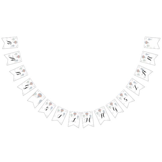 Baby shower van heteluchtballon vlaggetjes (Alle)