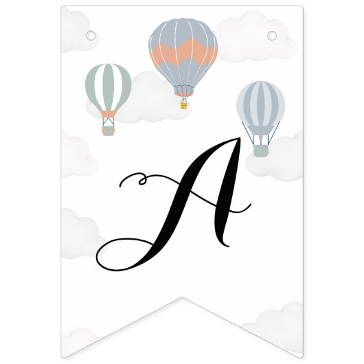 Baby shower van heteluchtballon vlaggetjes (Tweede vlag)