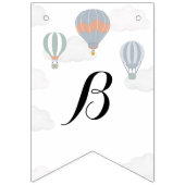 Baby shower van heteluchtballon vlaggetjes (Derde vlag)