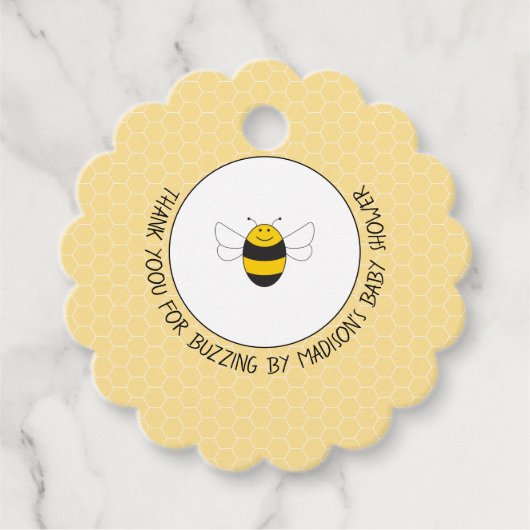 Baby shower van hommels bedankjes labels (Voorkant)
