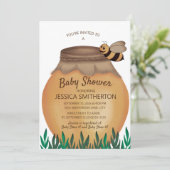 Baby shower van Honey Pot en Honeybee Girl Boy Kaart (Staand voorkant)