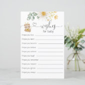 Baby shower van honingBeer wenst Baby Kaart (Staand voorkant)