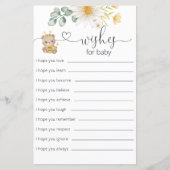 Baby shower van honingBeer wenst Baby Kaart (Voorkant)