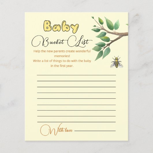 Baby shower van honingbijen (Voorkant)