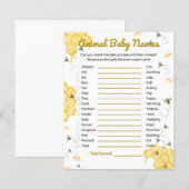 Baby shower van honingbijen (Voorkant / Achterkant)